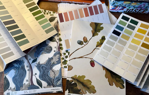 How to Mix and Match Wallpaper with Fabric