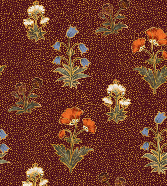 Amara Burgundy Fabric - Fabric