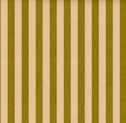 Daisy Green Stripe fabric - Sample - Fabric