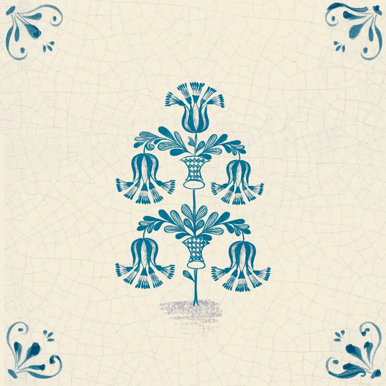 Fables Tiles - corners / Folk Floral - Tile