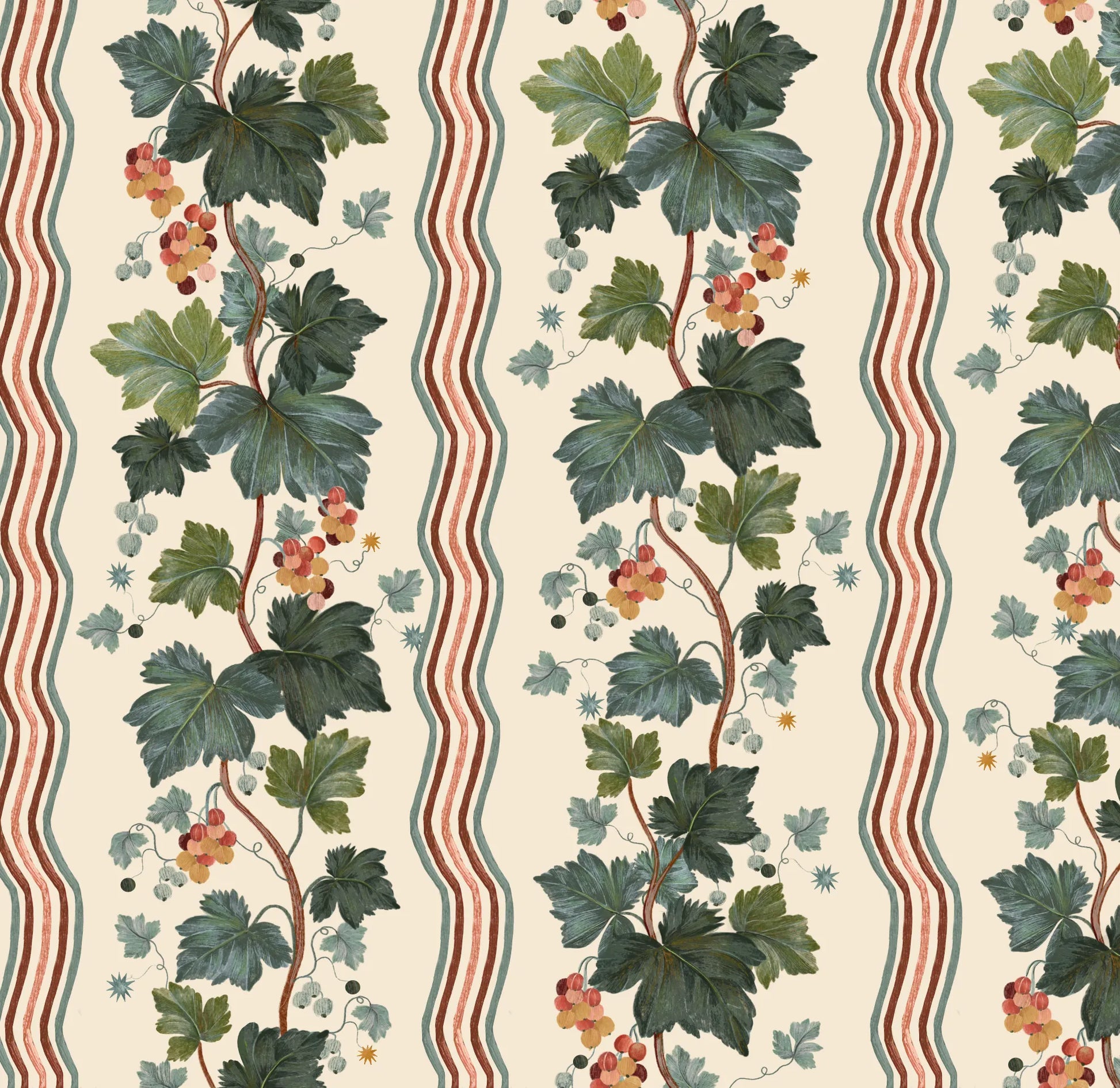 Twisted Vine Fabric - Fabric